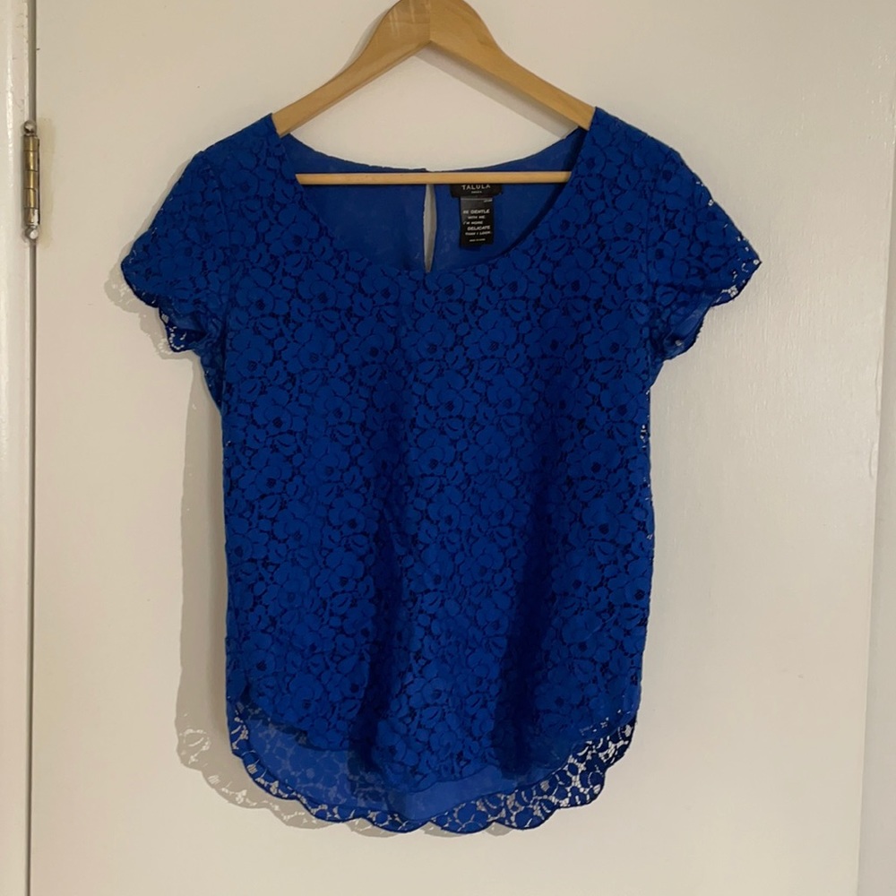 Aritzia Talula floral lace blouse top